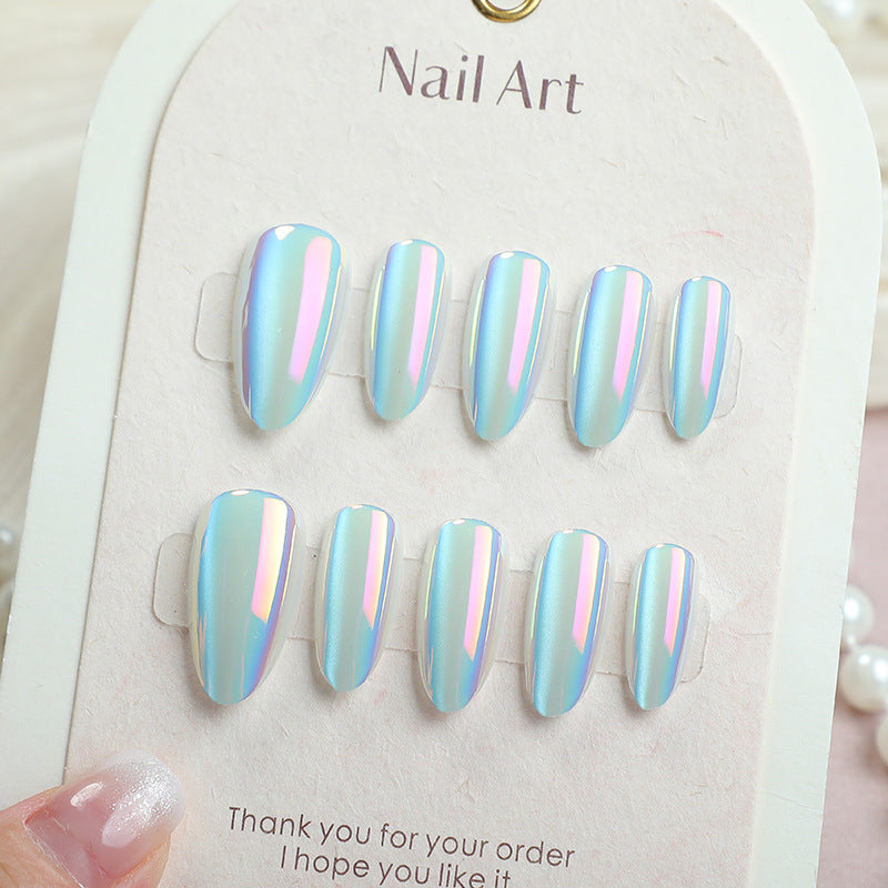 Glänzendes Ombre Druck-On-Nagelset