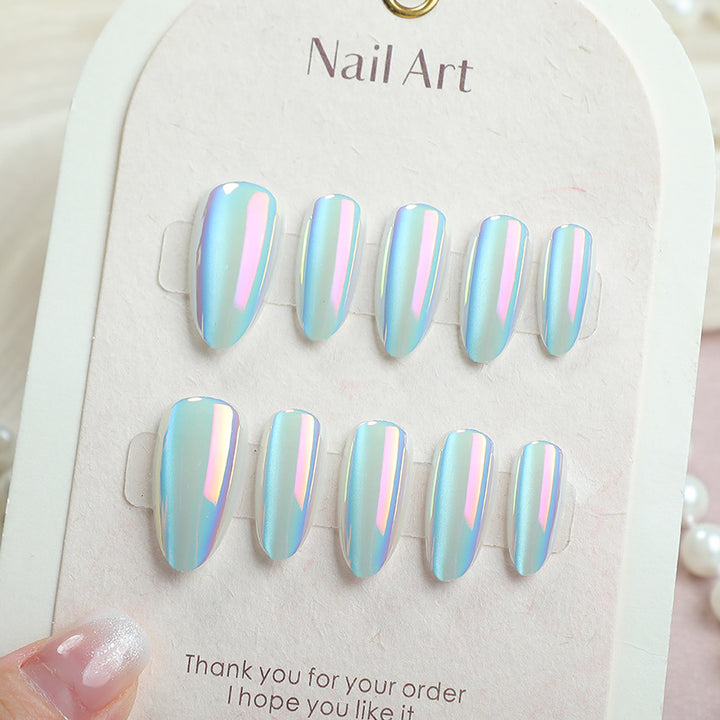 Glänzendes Ombre Druck-On-Nagelset