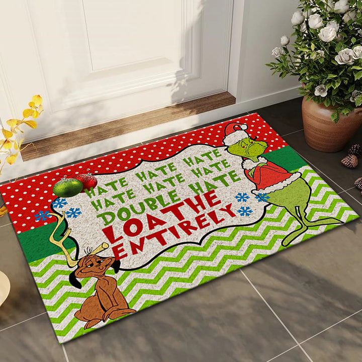 Weihnachtlich gestaltete dekorative Fußmatte für Zuhause