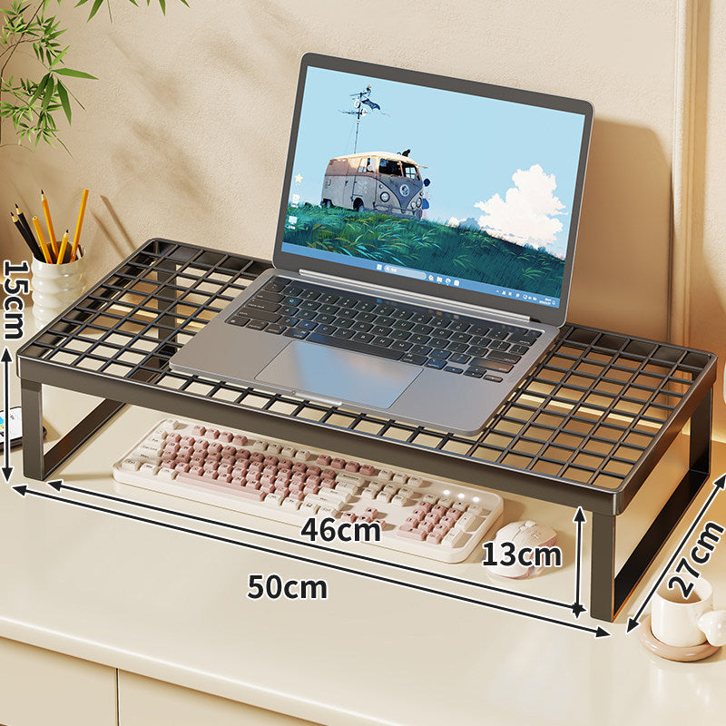 Erhöhter Mesh Laptop-Ständer mit Stauraum unter der Tastatur