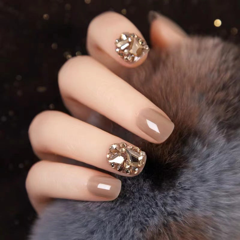Premium mit Strass verziertes Press-On Nagelset