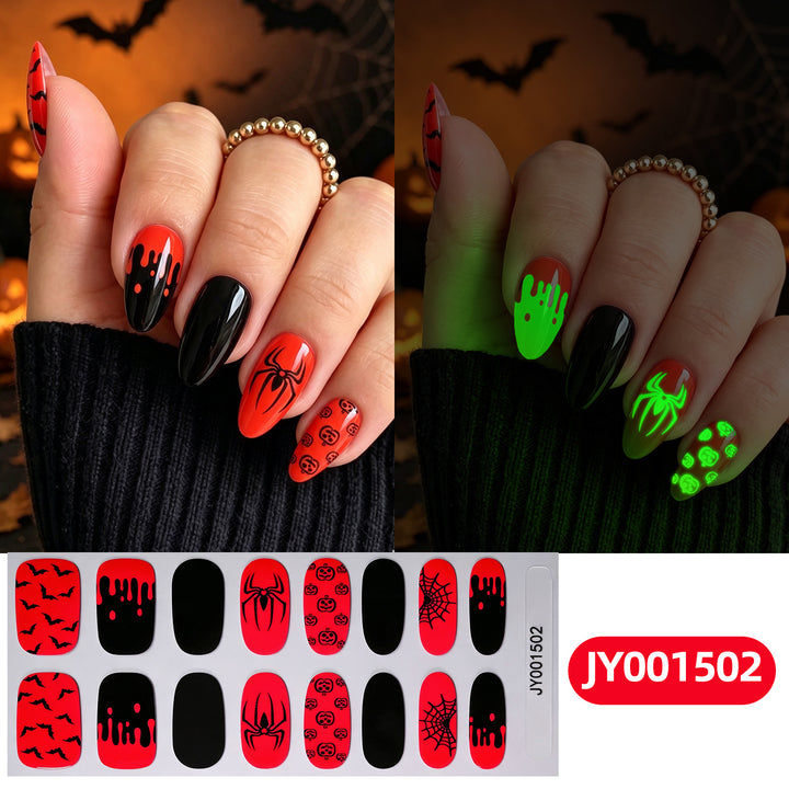 Leuchtende Halloween-Nagelkunst-Sticker