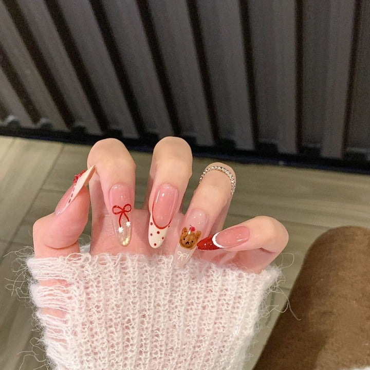 Glänzendes Ombré Press-On Nagelset