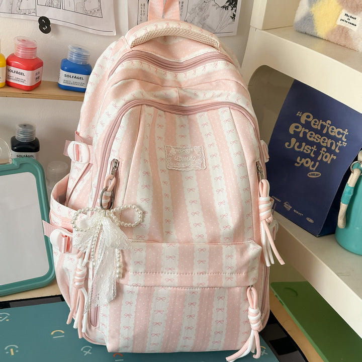 Stylische, mit Schleife verzierte, lässige Rucksack