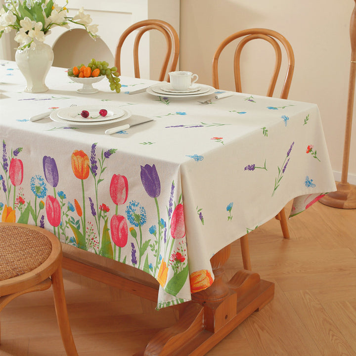 Dekorativer floraler Drucktischdecke