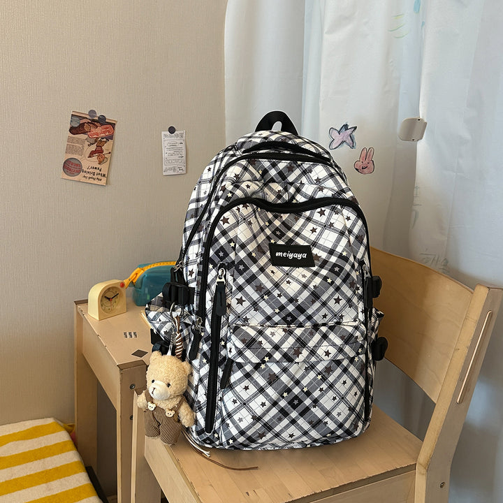 Verspielt kariertes Muster Rucksack