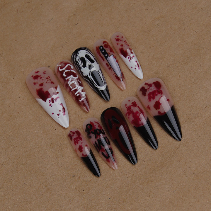 Halloween Kunstnagelset mit Gruseldesign Karnz