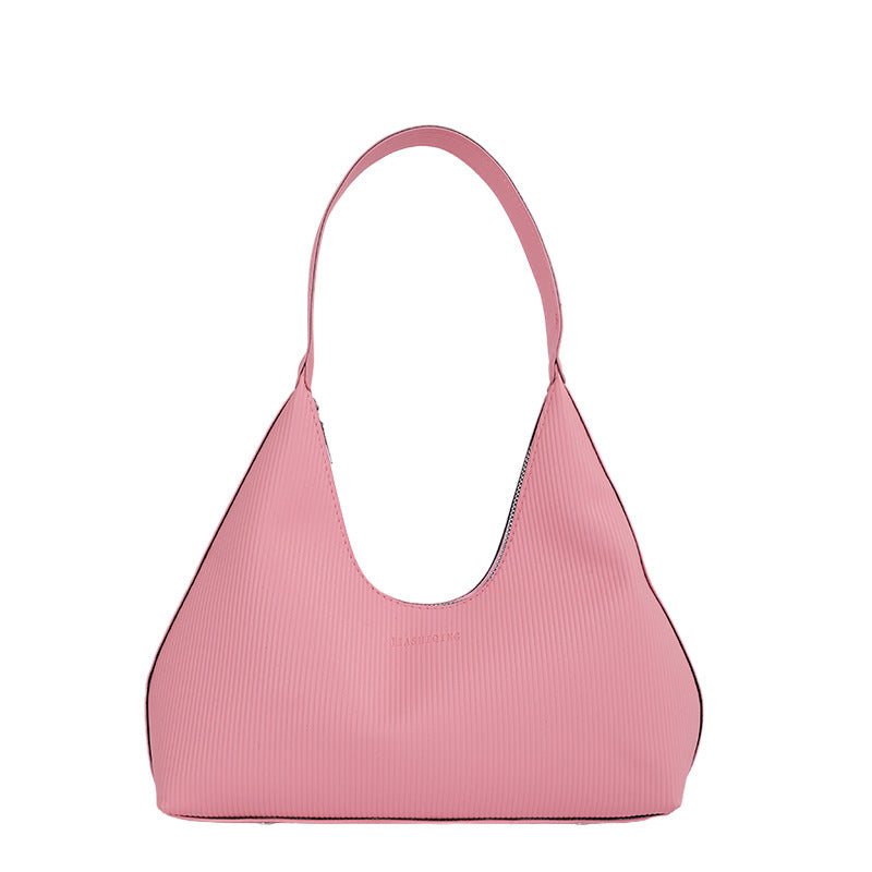 WoTexturiertes geripptes Hobo-Handtasche Karnz