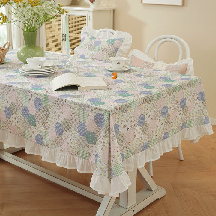 Vintage-Patchwork-Tischdecke