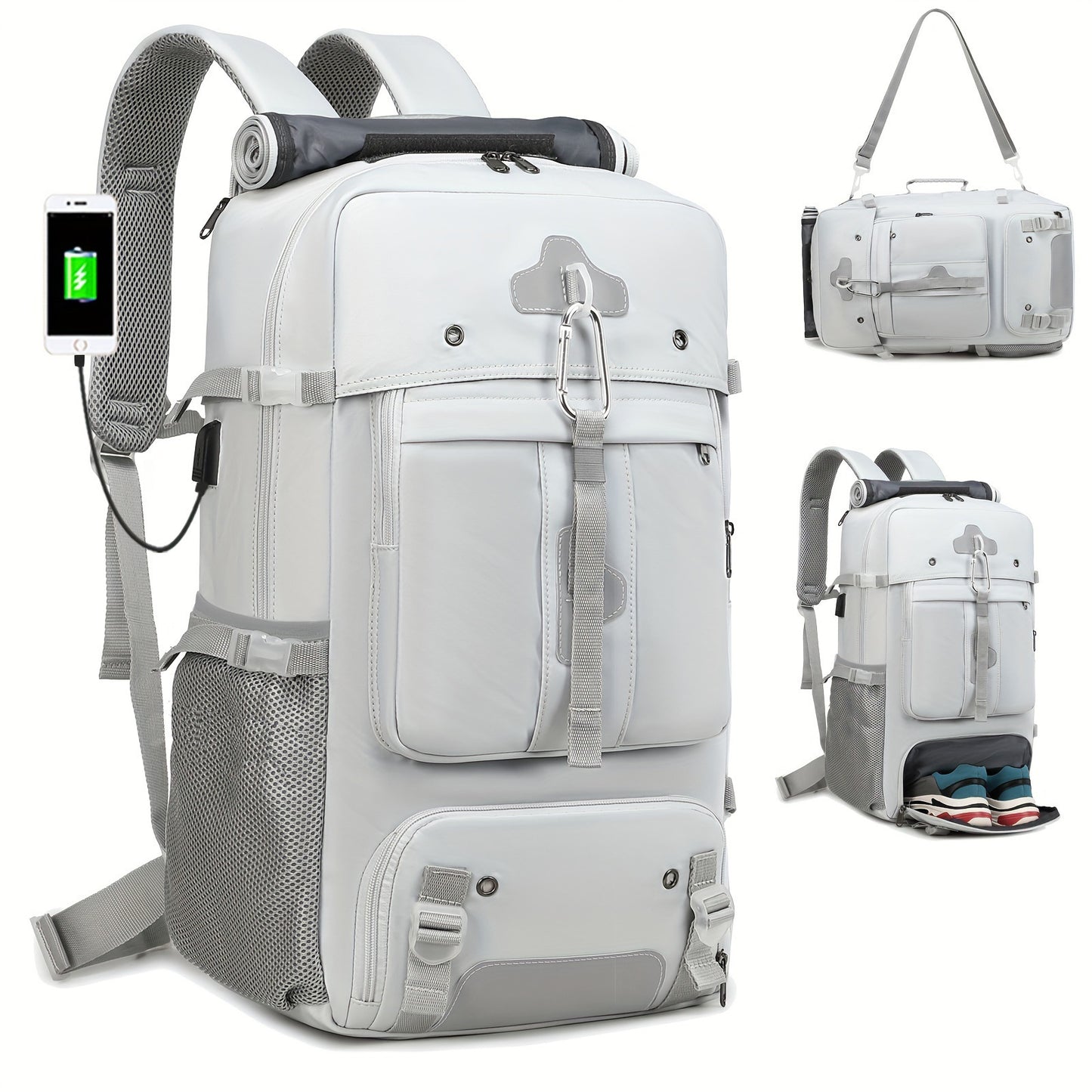 Unisex Multifunktionaler Rucksack mit integrierter Powerbank-Funktion Karnz