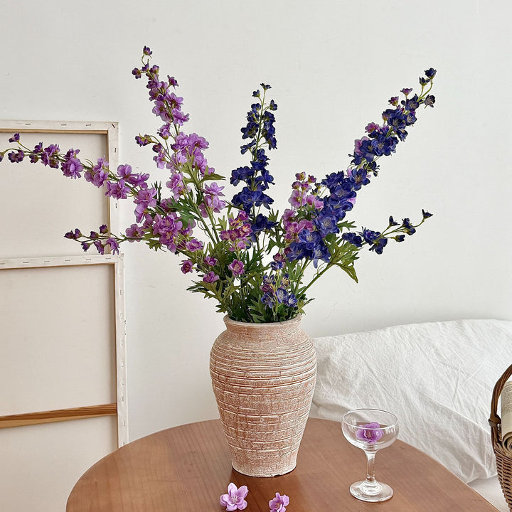 Künstlicher Blütenzweig mit detailreichen roten Blüten Karnz