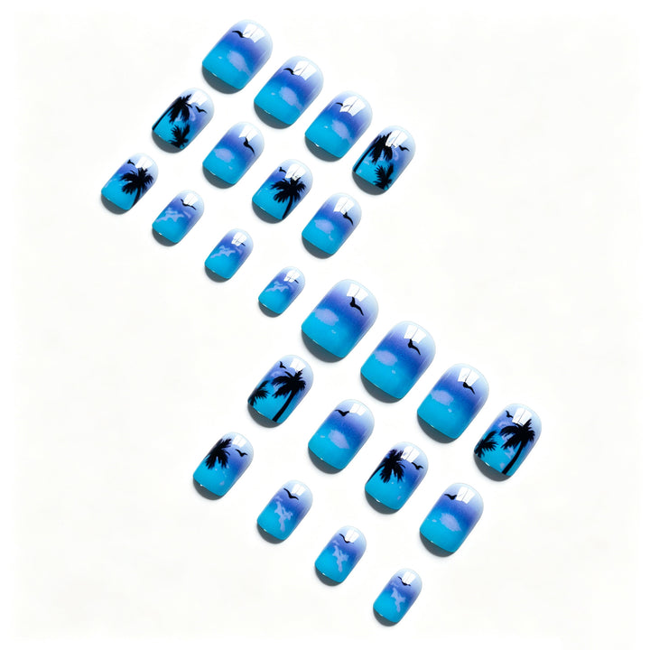 Tropischer Sonnenuntergang Nail Art Set