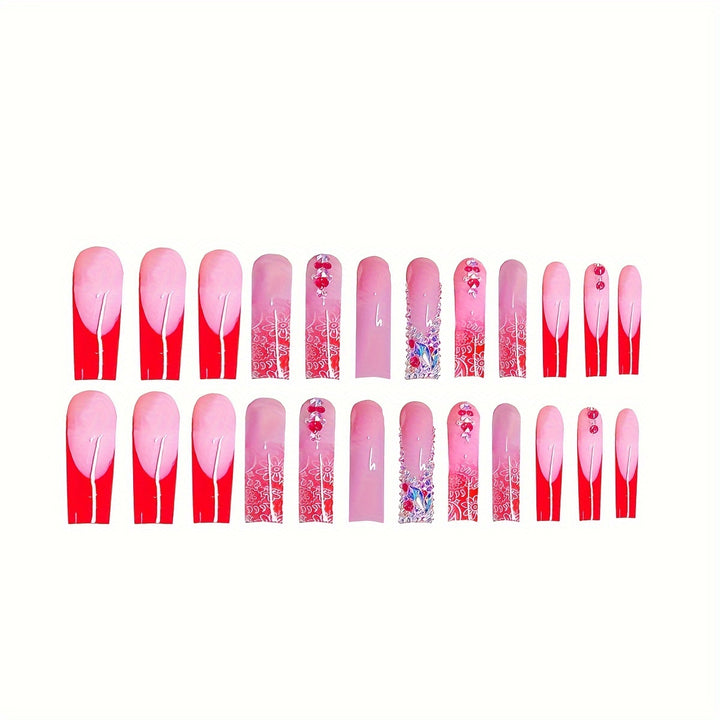 Dekorative Glam Nagelkunst Karnz