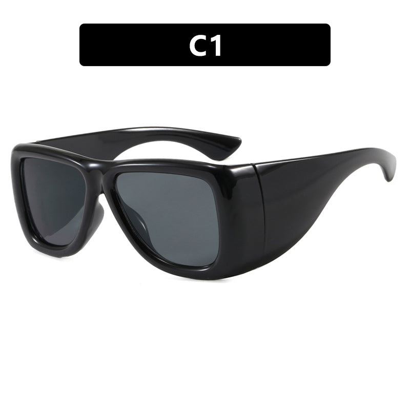 Damen trendige oversized Sonnenbrille mit markantem Schildpatt-Design Karnz