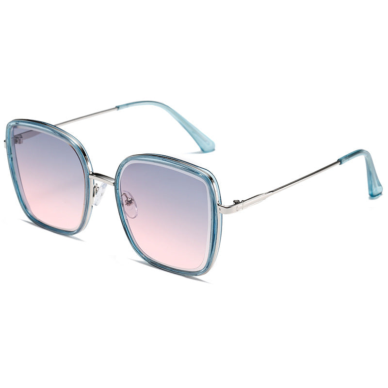 Damen Premium Sonnenbrille mit quadratischem Rahmen und verspiegelten Gläsern Karnz