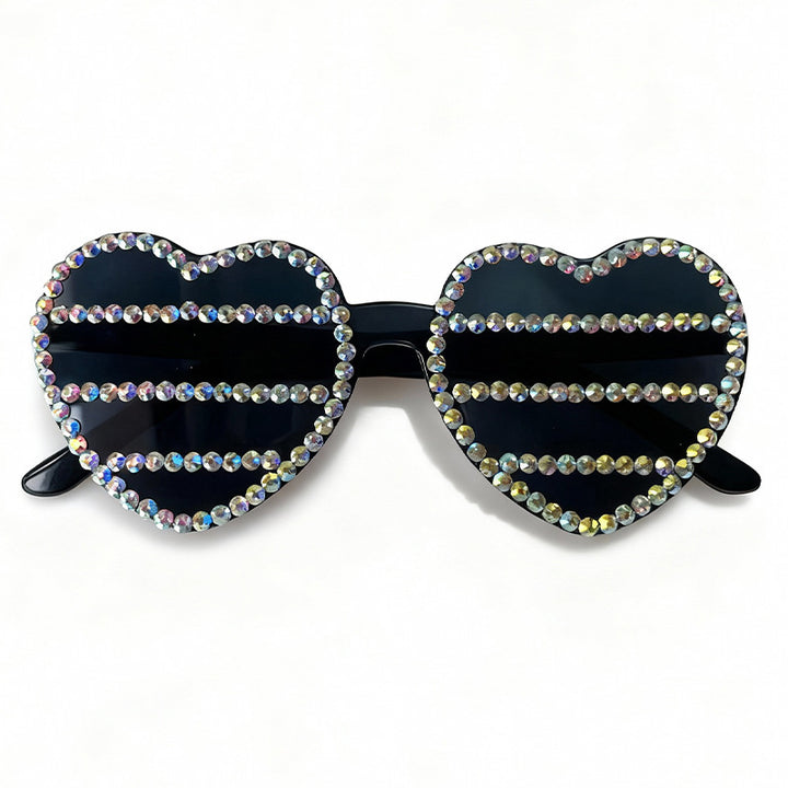 Dekorative Strass-verschönerte herzförmige Sonnenbrille Karnz 1787141270