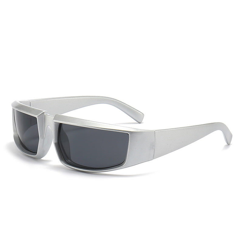 Damen stylische Sonnenbrille im futuristischen Design Karnz