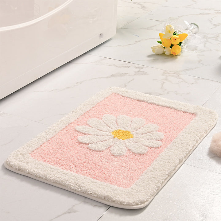 Blumenmotiv Memory Foam Badematte