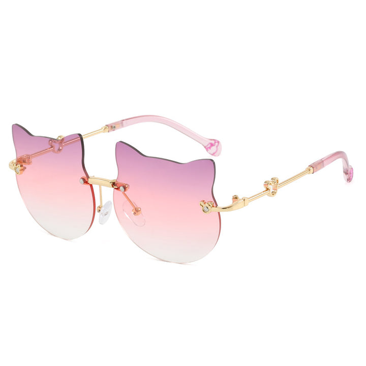Damen geometrische Sonnenbrille mit luxuriösem Metallrahmen Karnz