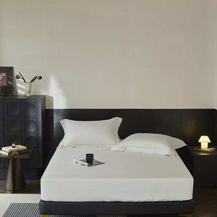 Premium-Bettwäsche-Set mit Spannbettlaken und Oxford-Kissenbezügen
