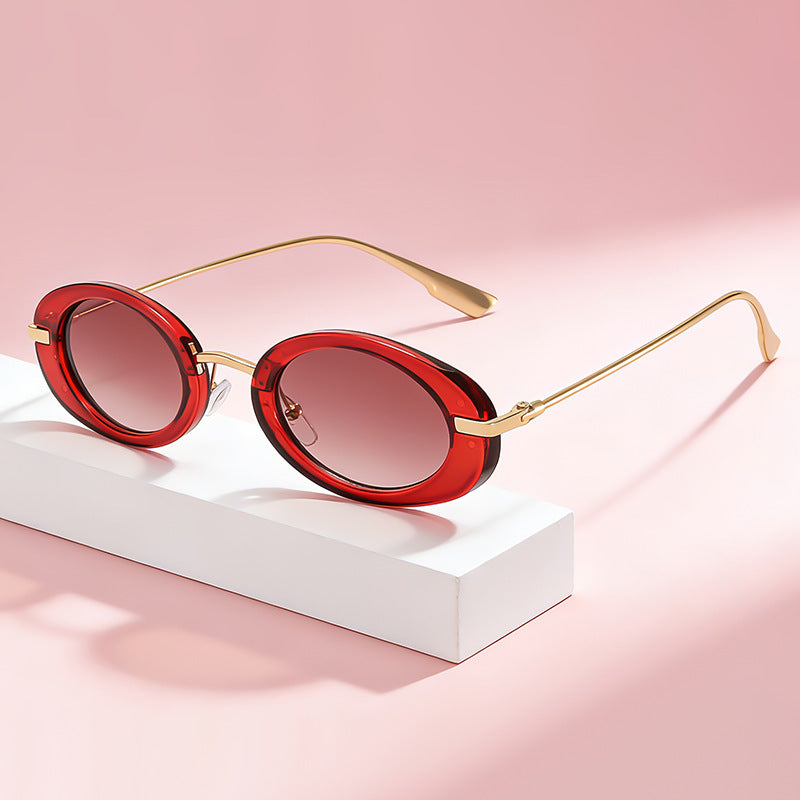 Elegante ovale Rahmen-Sonnenbrille Karnz