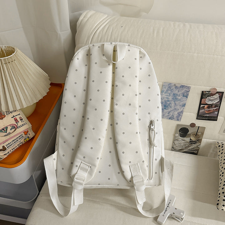 Polka-Dot-Muster Rucksack mit verspielten Flügelakzenten Karnz