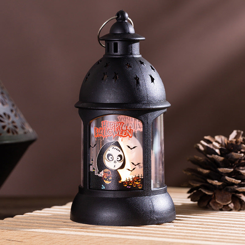 Dekorative Laterne mit Halloween-Motiv