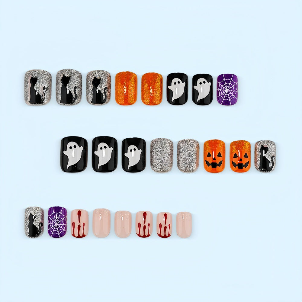 Halloween Kunstnagelset mit gruseligen Motiven Karnz