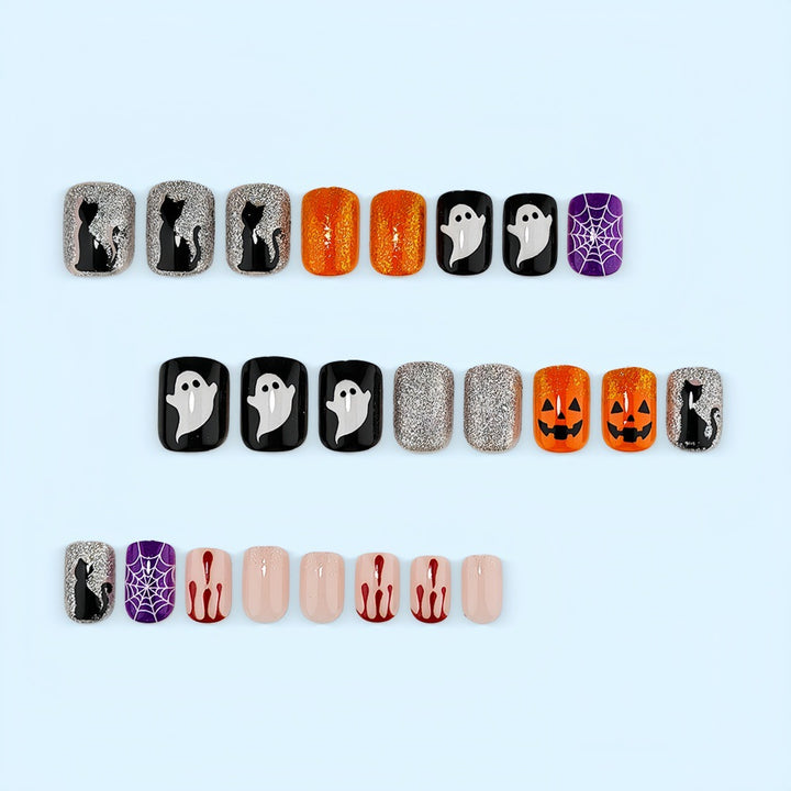 Halloween Kunstnagelset mit gruseligen Motiven Karnz