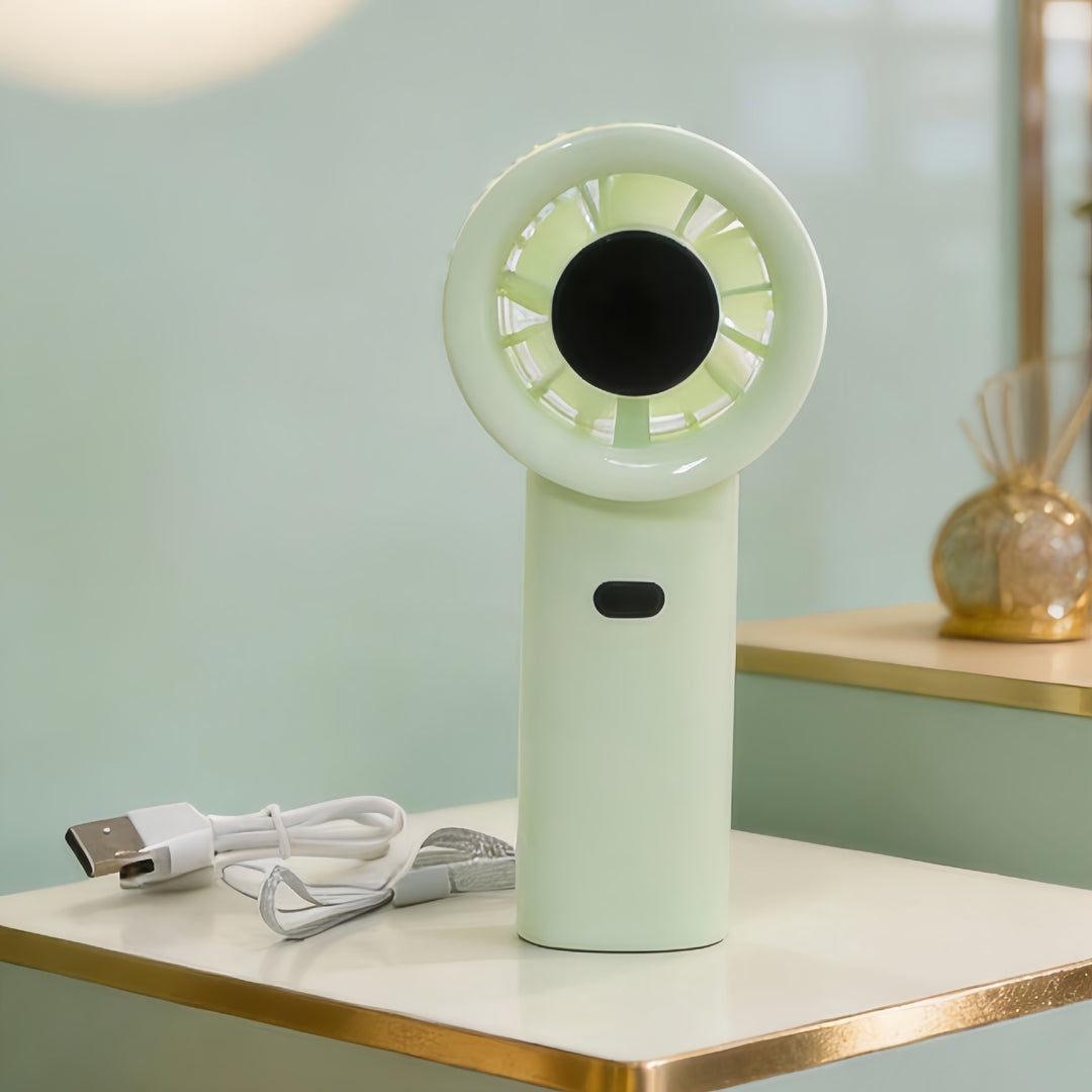 Damen Tragbarer Mini-Ventilator mit USB-Ladefunktion und flexiblem Design Karnz