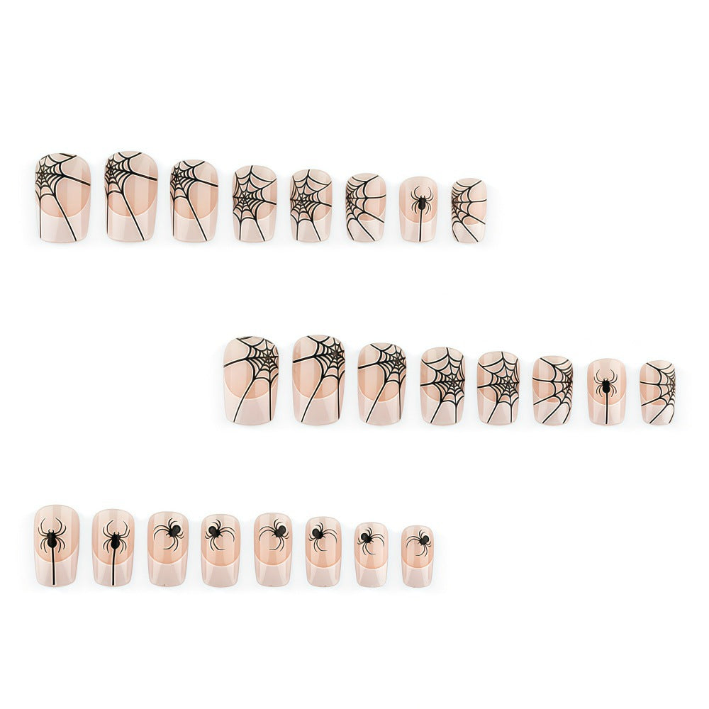 Halloween Kunstnagelset mit Spinnennetzdesign Karnz