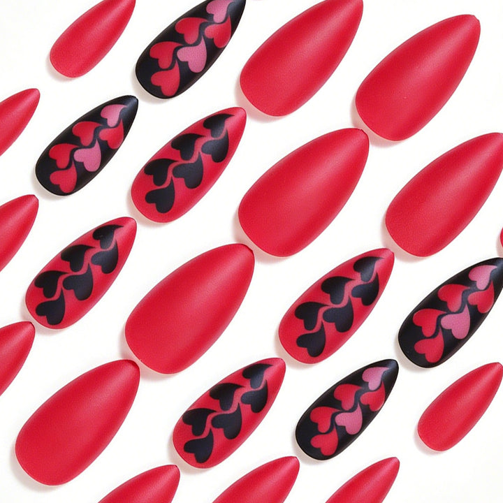 Herz Muster Nagelkunst Set Karnz