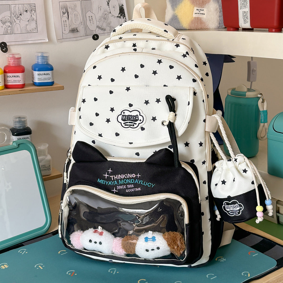 Stylische Wasserfeste Sternmuster Rucksack Karnz