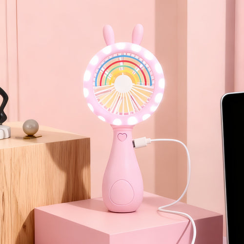 Unisex Tragbarer Handventilator mit LED-Beleuchtung Karnz