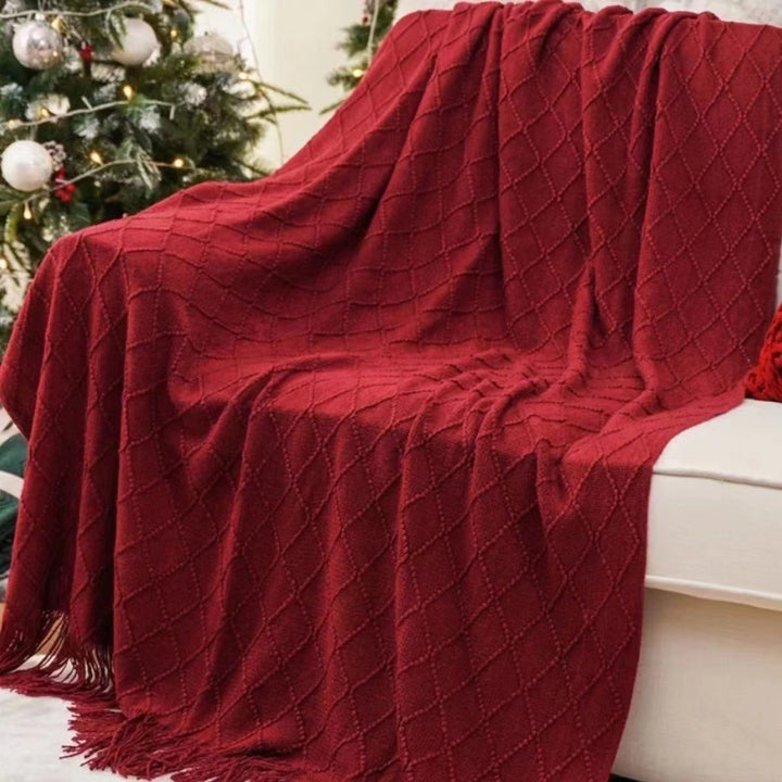 Elegante strukturierte Strickschal Karnz