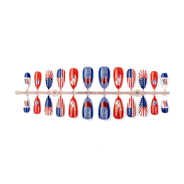 Sport-Themen Press-On Nail Art Set