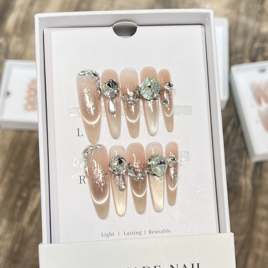 Premium Glamouröse Press-On Nagelset