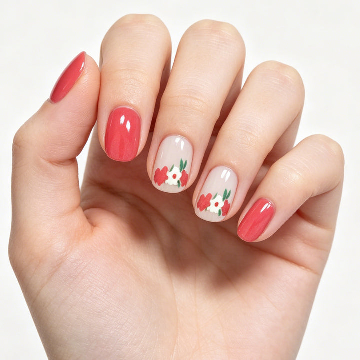 Künstlerische florale Gel-Nagelverstärkungen Karnz