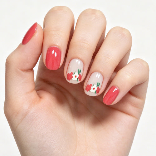 Künstlerische florale Gel-Nagelverstärkungen Karnz