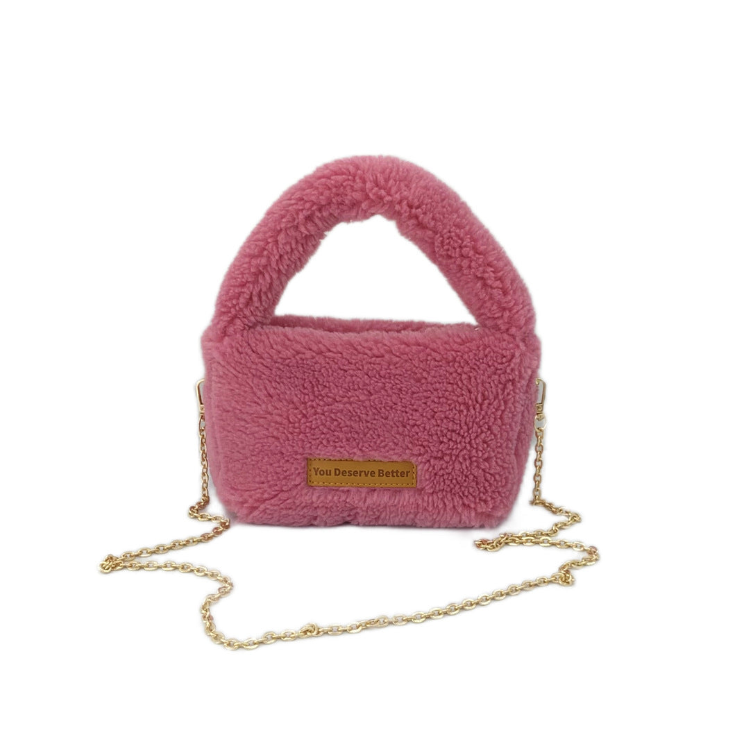 Faux-Fur-Handtasche