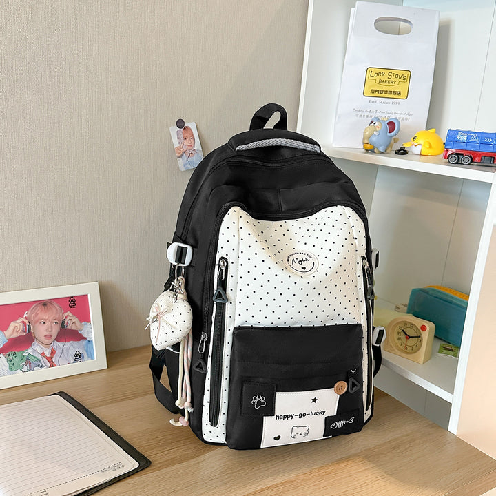 Verspielt Polka Dot Freizeit Rucksack Karnz
