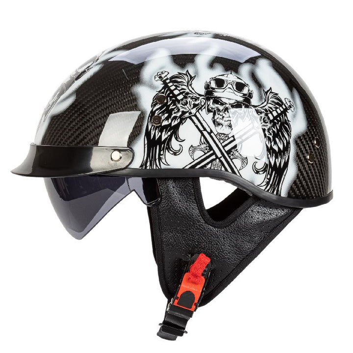 Grafisches Sicherheits-Schädel-Design Motorradhelm Karnz