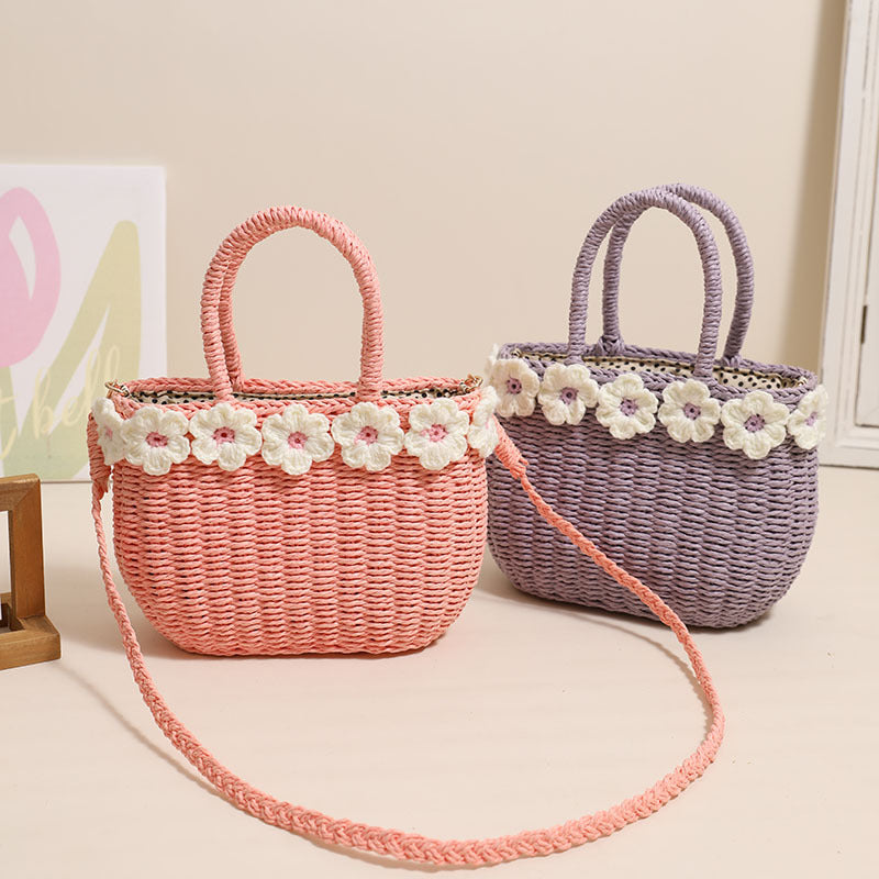 Damen Handtasche mit floralen Verzierungen Karnz
