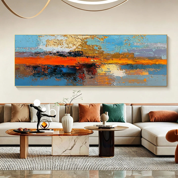 Abstrakte expressionistische Leinwandkunst für das Wohnzimmer