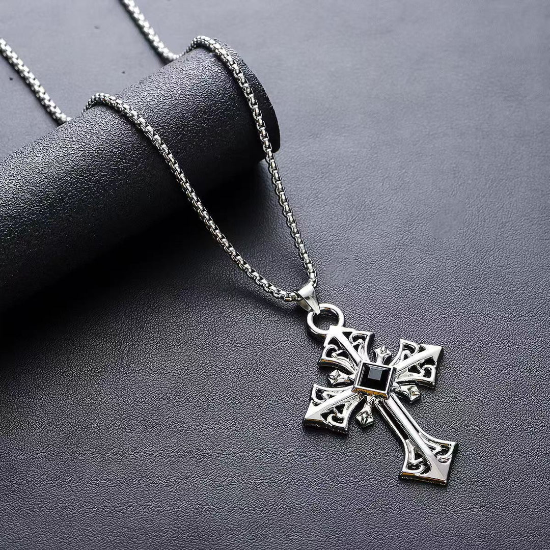 Gothic Cross Pendant Necklace Karnz