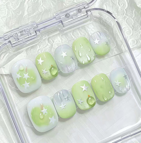 Glitzerndes Stern-Thema Press-On Nagelset
