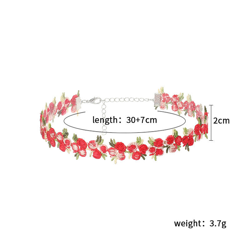 Florale Choker Halskette Karnz