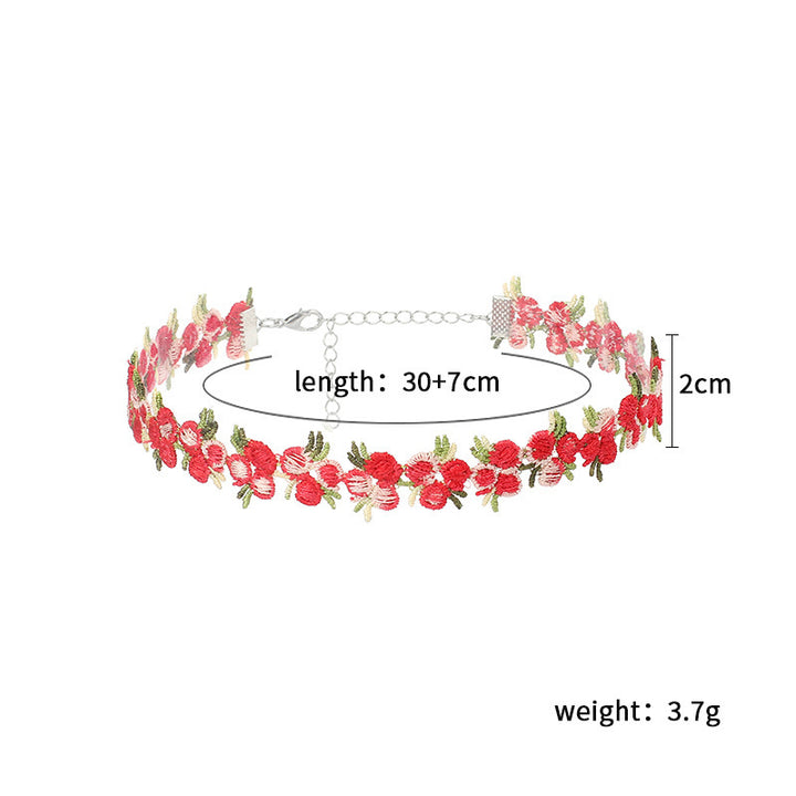 Florale Choker Halskette Karnz