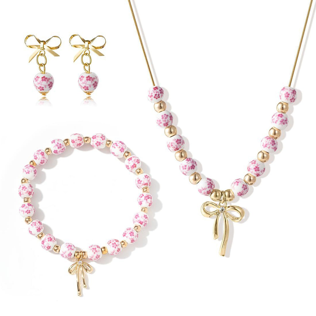 Florale Perlen-Charm-Armband Karnz