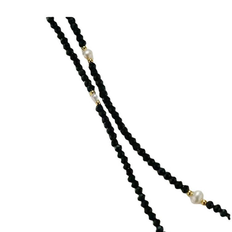 Elegante Perlen Brille Kette Karnz